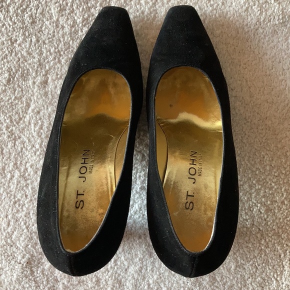St John black suede heels made in Italy - Picture 2 of 6